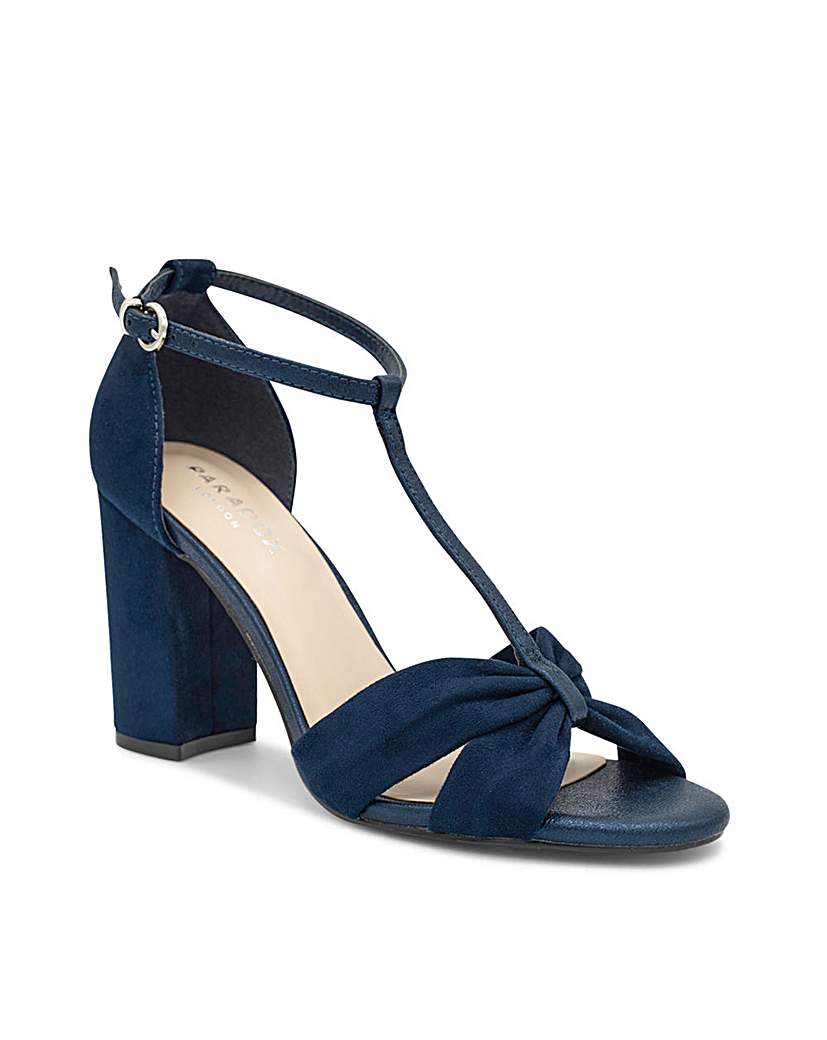 Paradox London Indiana Block Heel Sandal - Navy