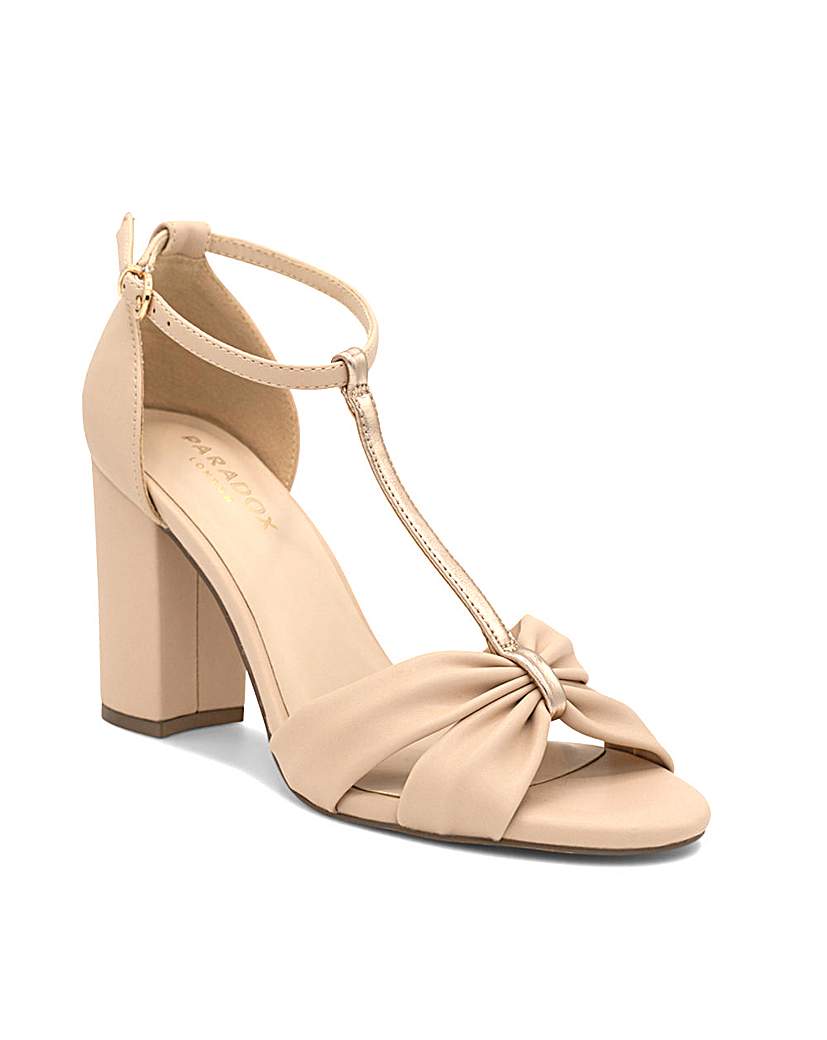 Paradox London Indiana Block Heel Sandal - Nude