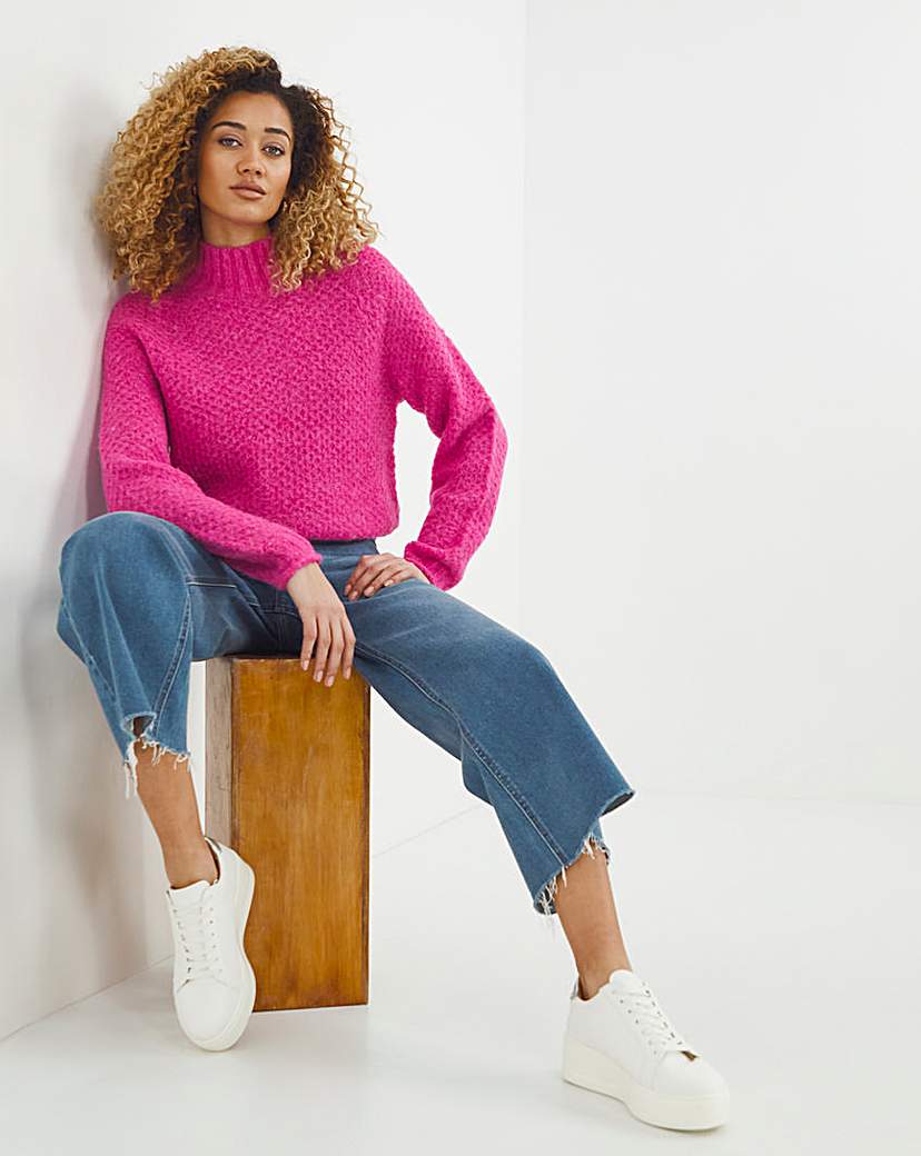 Y.A.S High Neck Chunky Knit Pullover