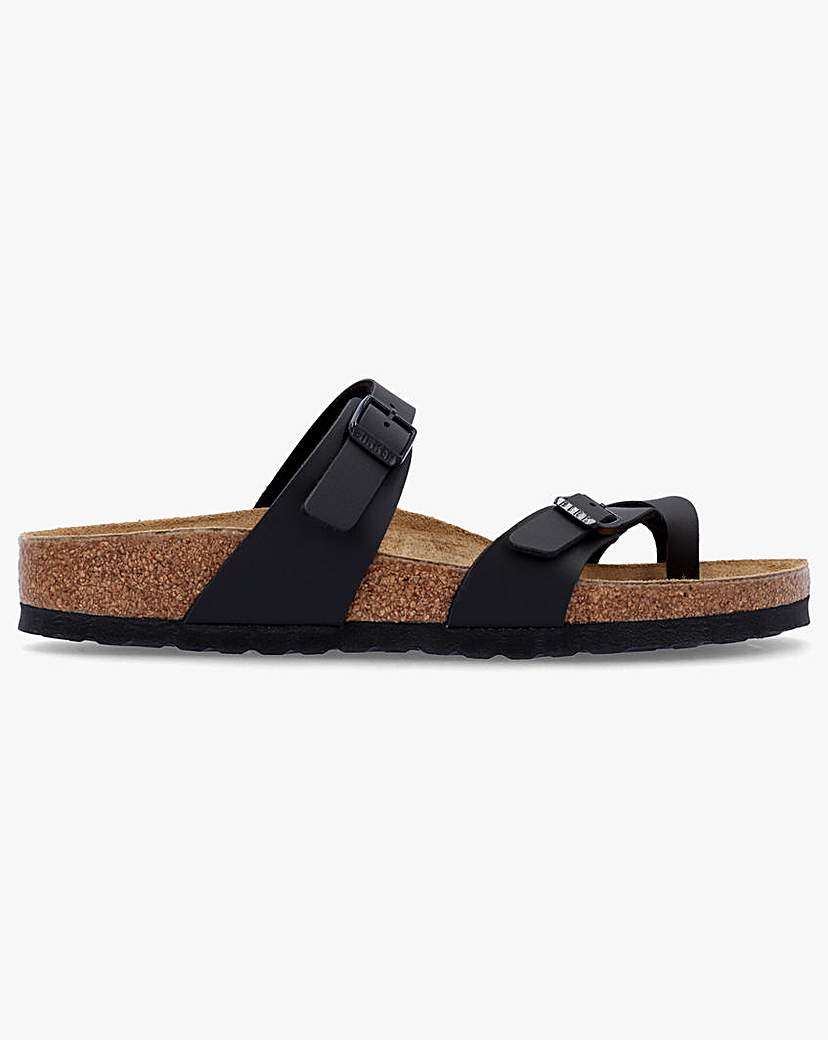 Birkenstock Mayari Black Birko Flor Thong Sandals Narrow Fit Simply Be