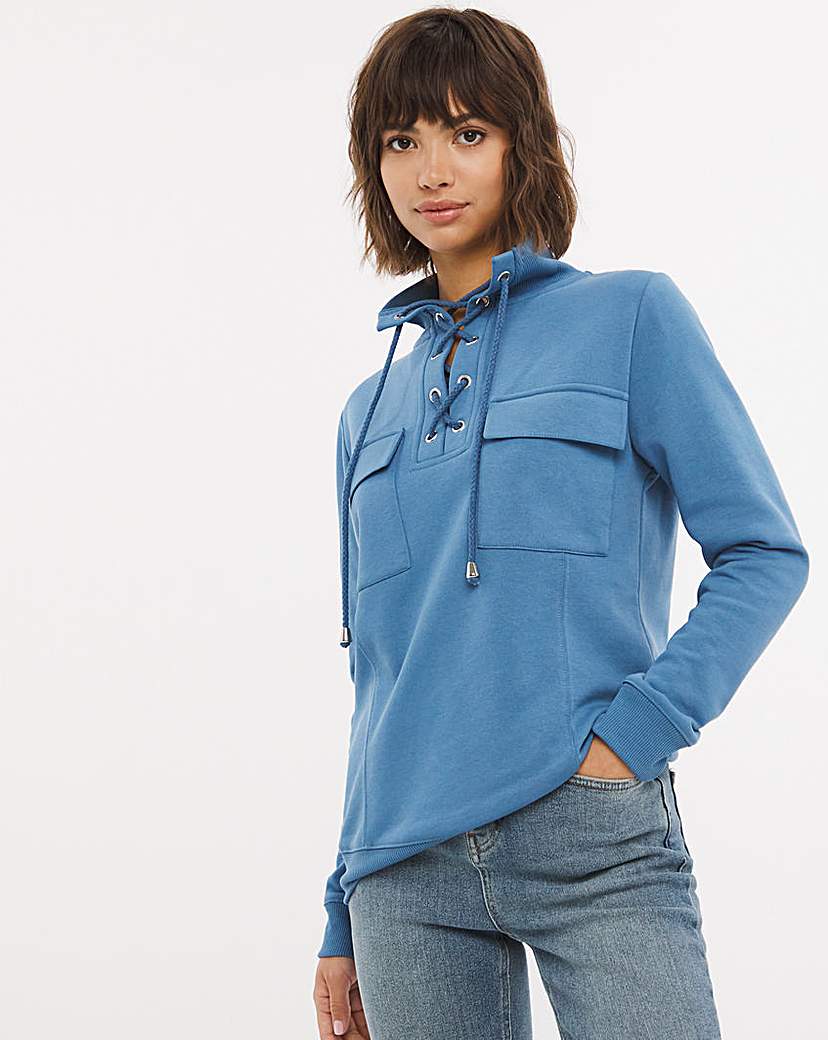 Tie Up Pocket Sweatshirt