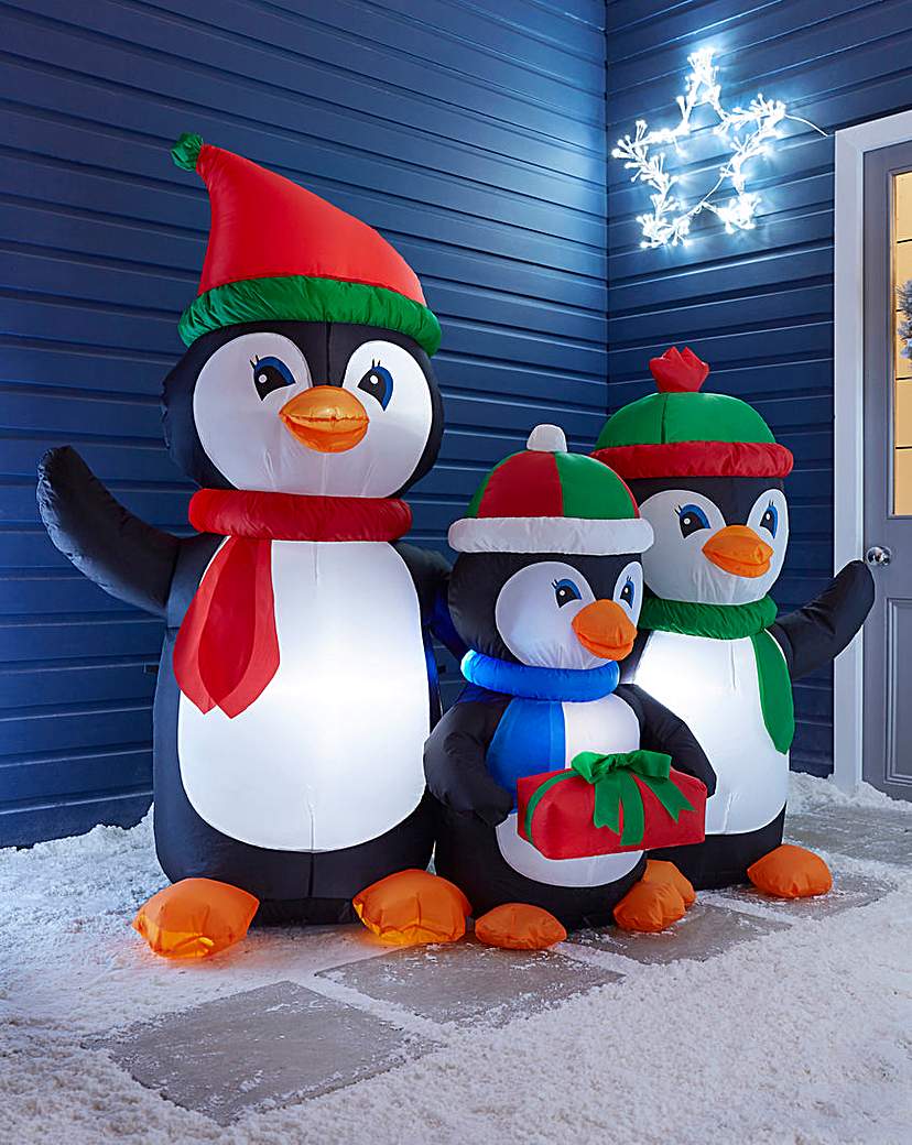 Inflatable Christmas Penguin Family