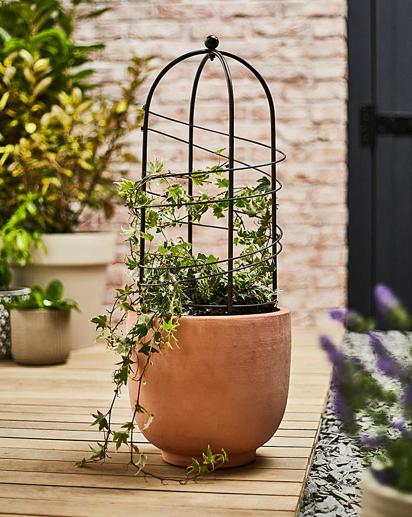 Ivyline Outdoor Pot Plant Support Zinc