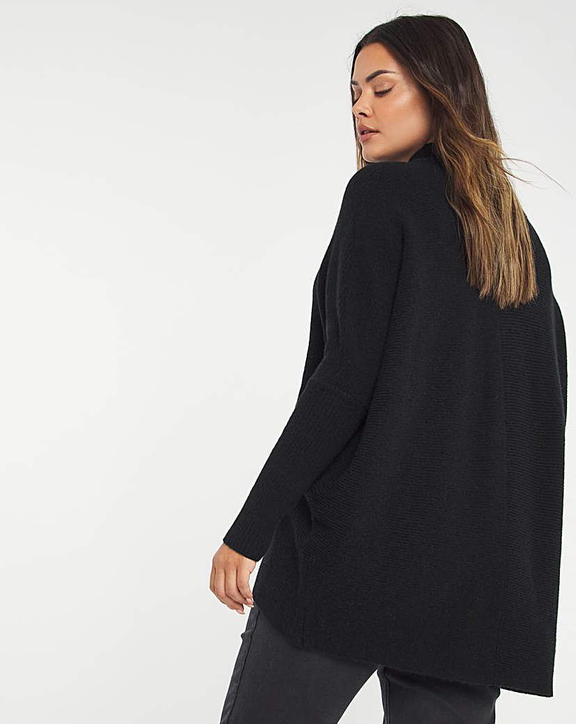 Cosy High Neck Chevron Jumper