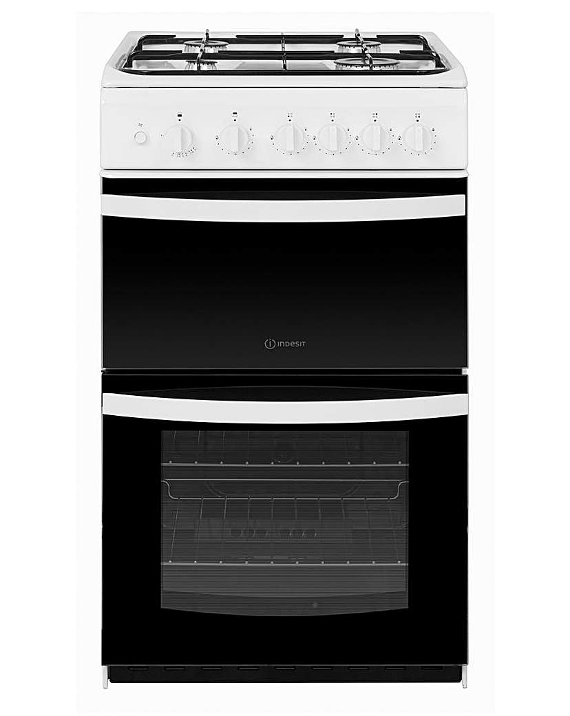 Indesit ID5G00KMW Gas Twin 50cm Cooker