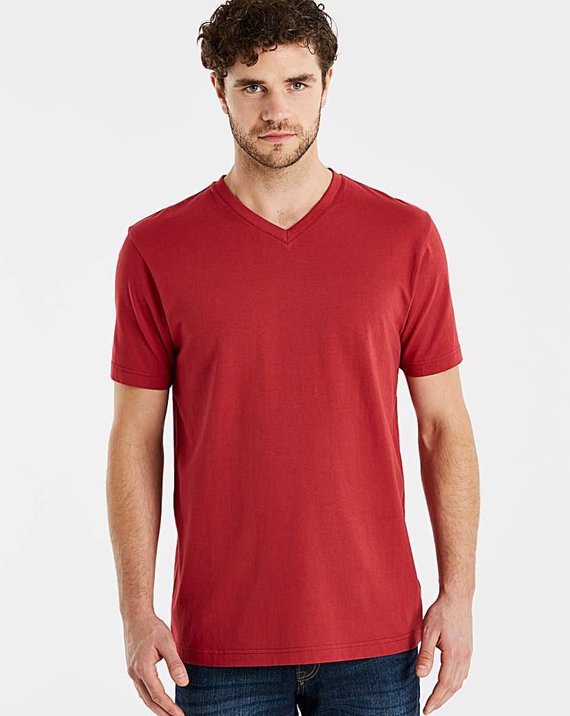 Image of Capsule Burgundy V-Neck T-shirt L