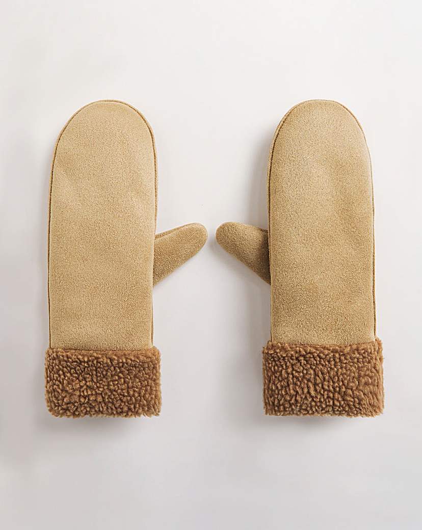 New In - Faux Shearling Mittens