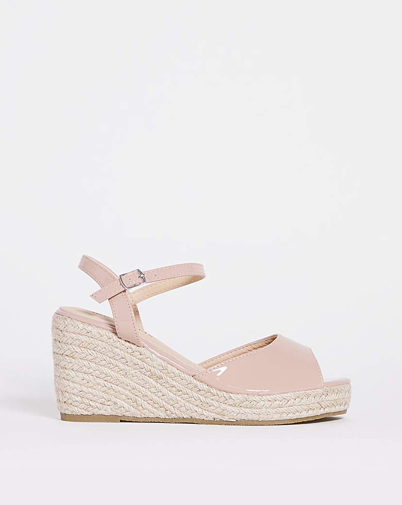 Peep Toe Espadrille EEE Fit