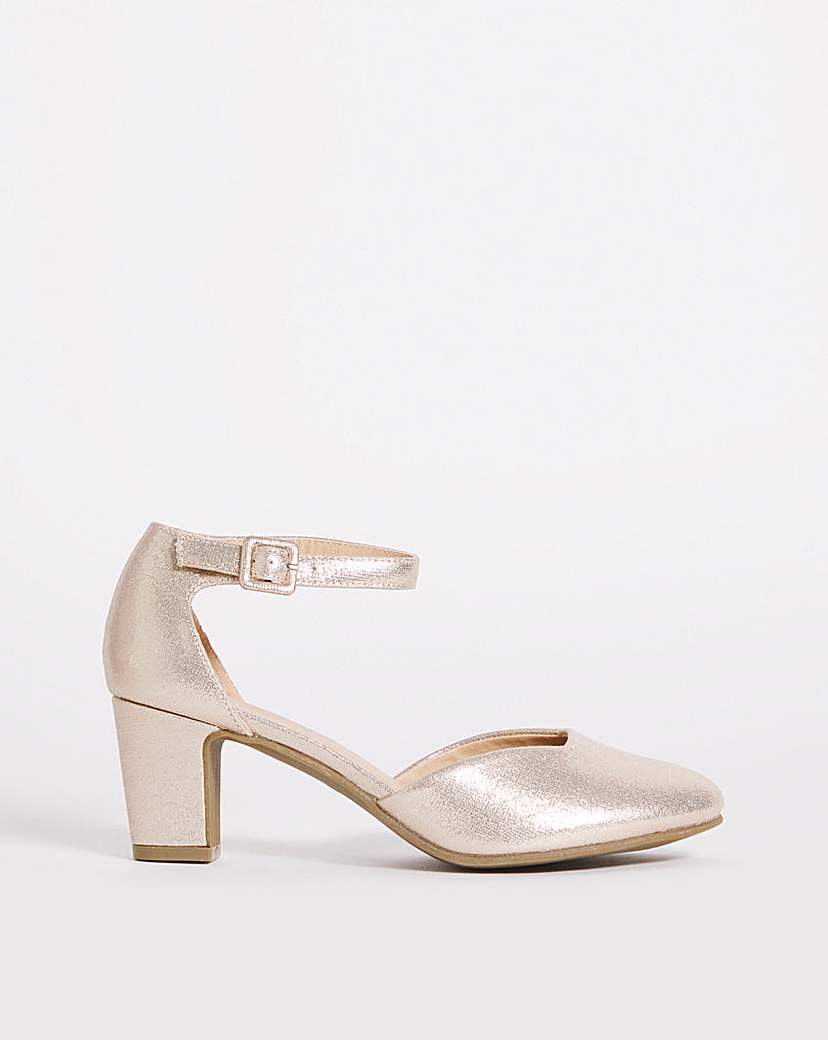 Heeled Shoe With Ankle Strap EEE Fit