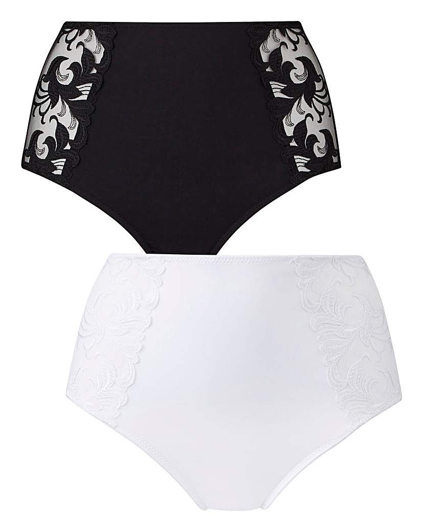 Image of 2Pack Flora Black/White Briefs