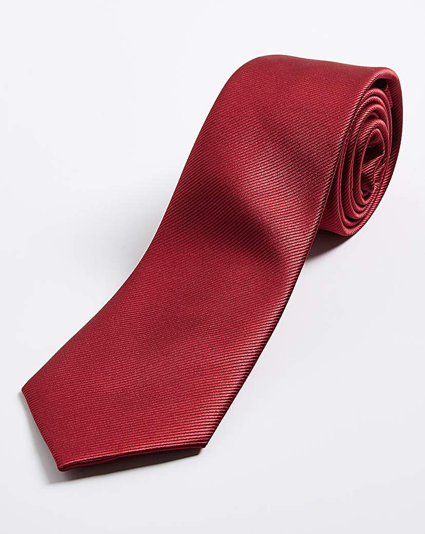 Burgundy Plain Tie