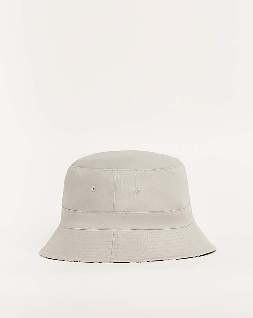 Reversible Bucket Hat - Navy/Stone