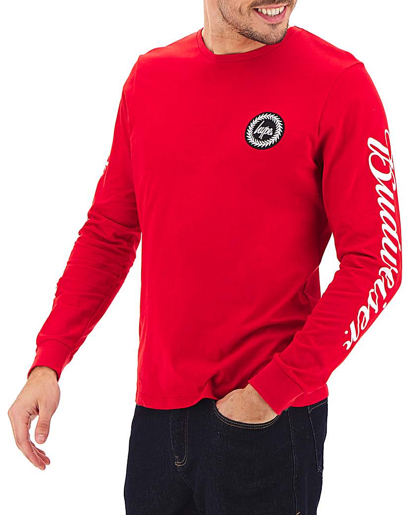 Image of Hype Budweiser Logo Long Sleeved T-Shirt