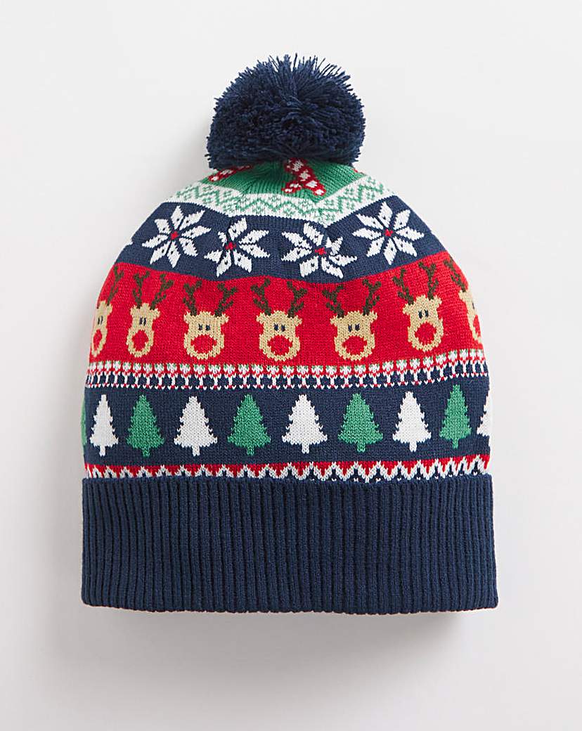 Christmas Fairisle Bobble Hat