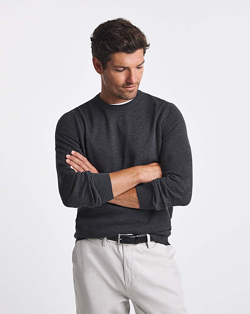 New In - Barbour Pima Cotton Crew Neck Sweater