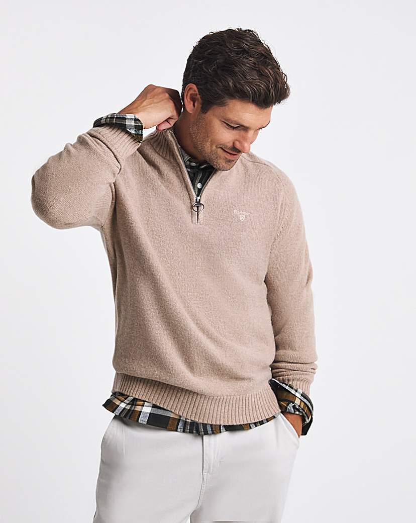 New In - Barbour 1/2 Zip Knitted Jumper