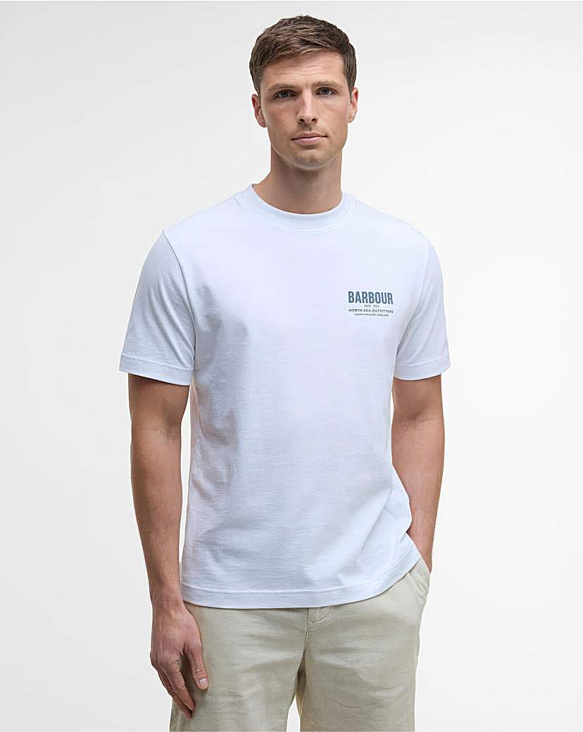 New In - Barbour Relaxed Souter T-Shirt - White