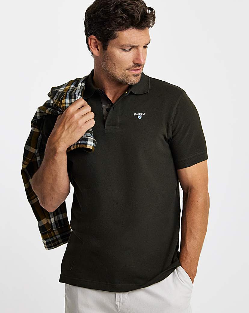 New In - Barbour Tartan Trim Pique Polo