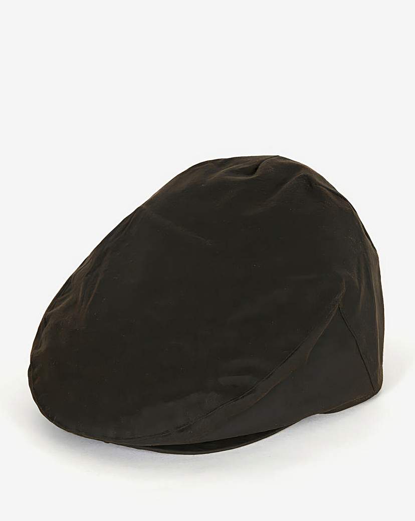 New In - Barbour Wax Flat Cap - Olive