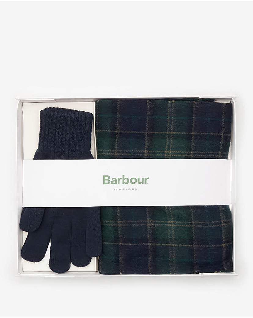 New In - Barbour Tartan Scarf & Glove Gift Set