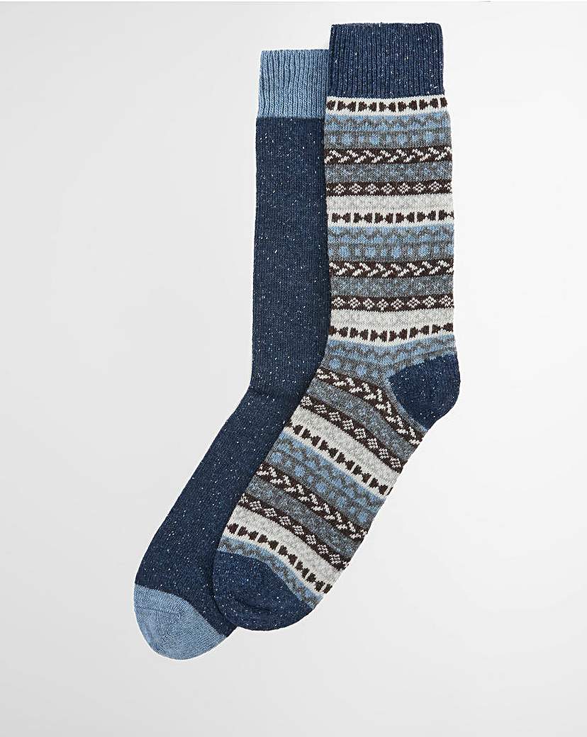 New In - Barbour Fair Isle Sock 2 Pack