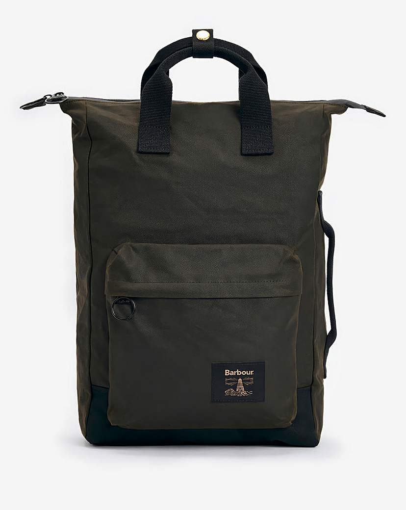 New In - Barbour Field Wax Backpack - Olive