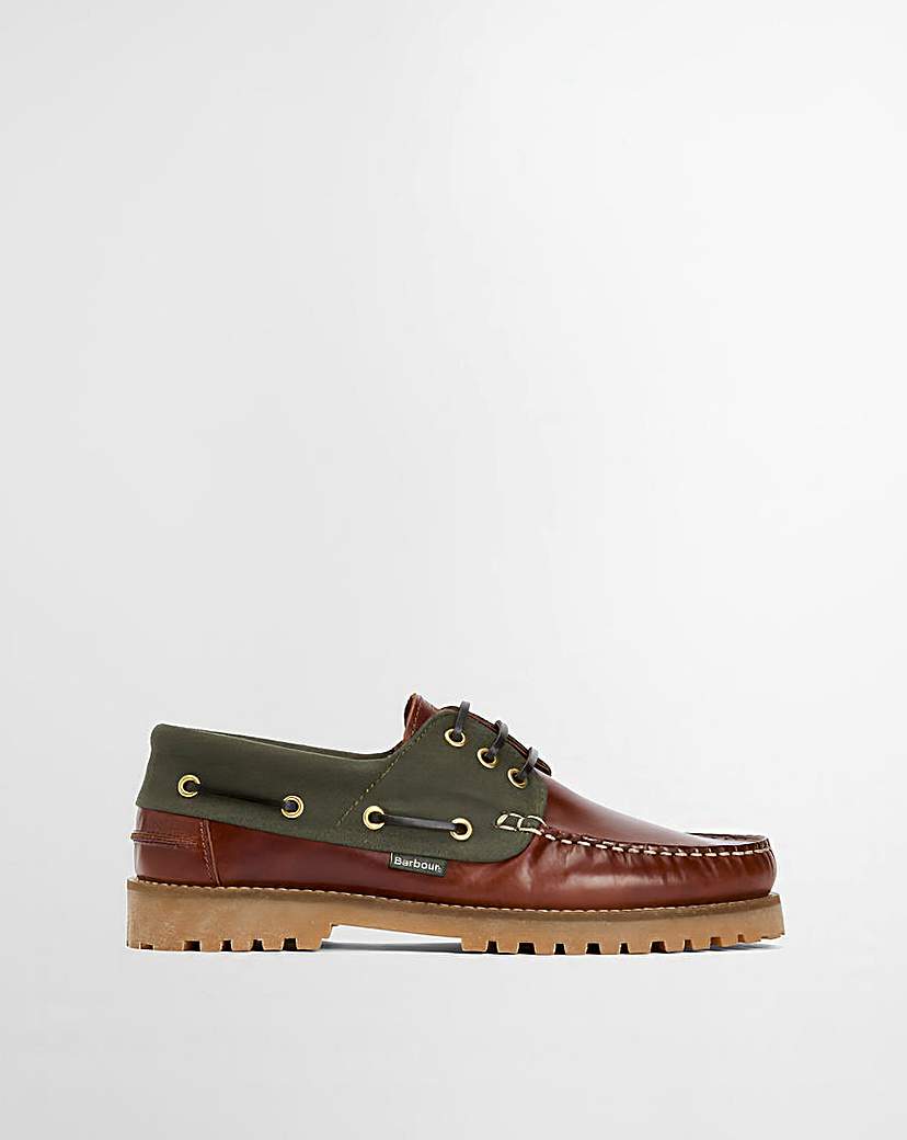 New In - Barbour Deck Boat Shoe - Mahogany