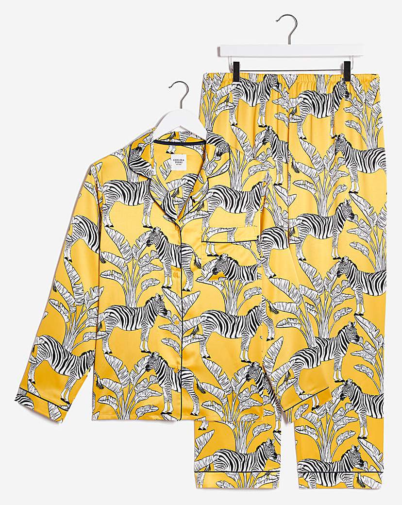 Chelsea Peers Satin Zebra Print PJ Set