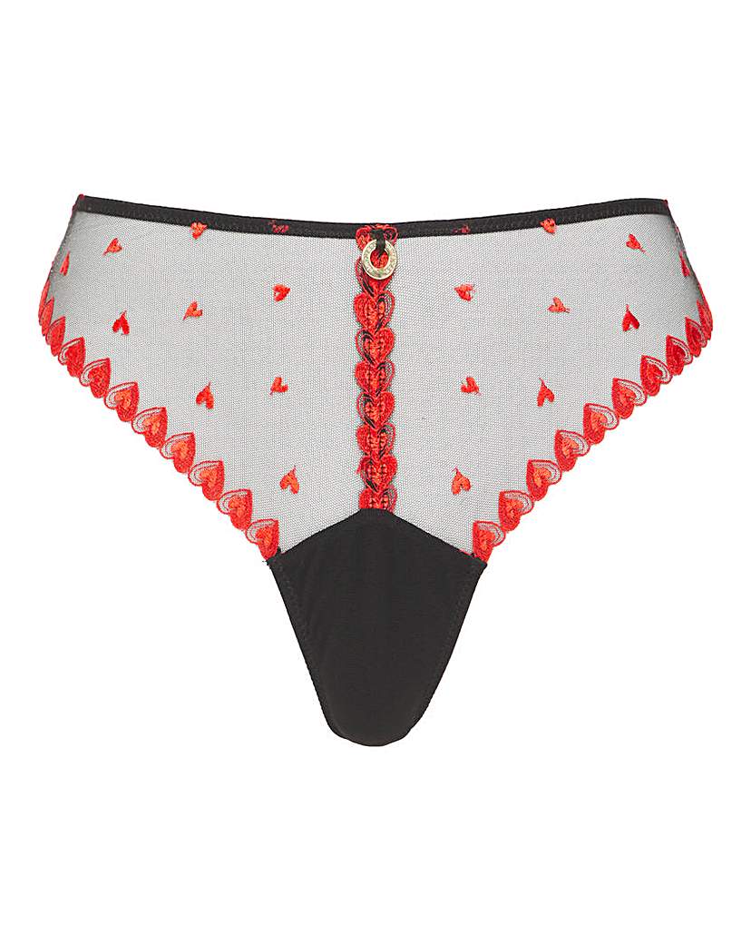 Simply Be Hearts Embroidery Midi Thong