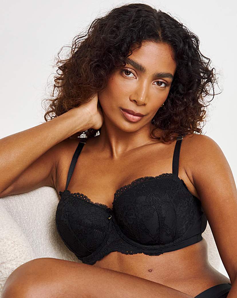 Ann Summers Sexy Lace Balcony Bra Black