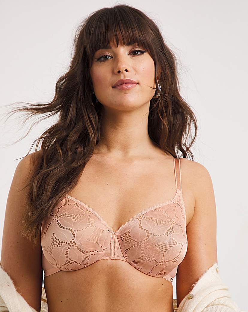 Gossard Glossies Lotus Plunge Bra In Cafe | UK Size 36C Women's