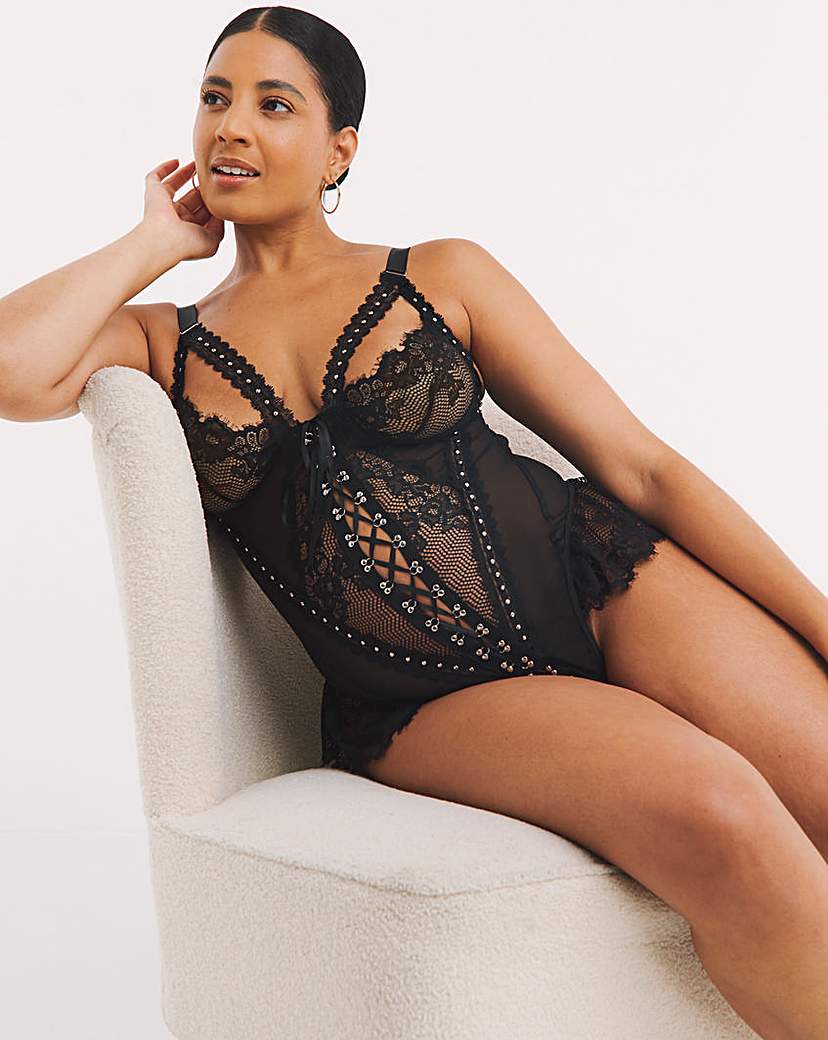 Ann Summers Bridgette Teddy Black - Black