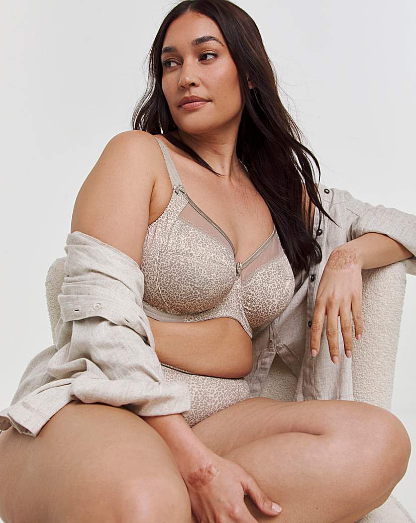 Goddess Kayla Full Cup Bra Taupe Leo