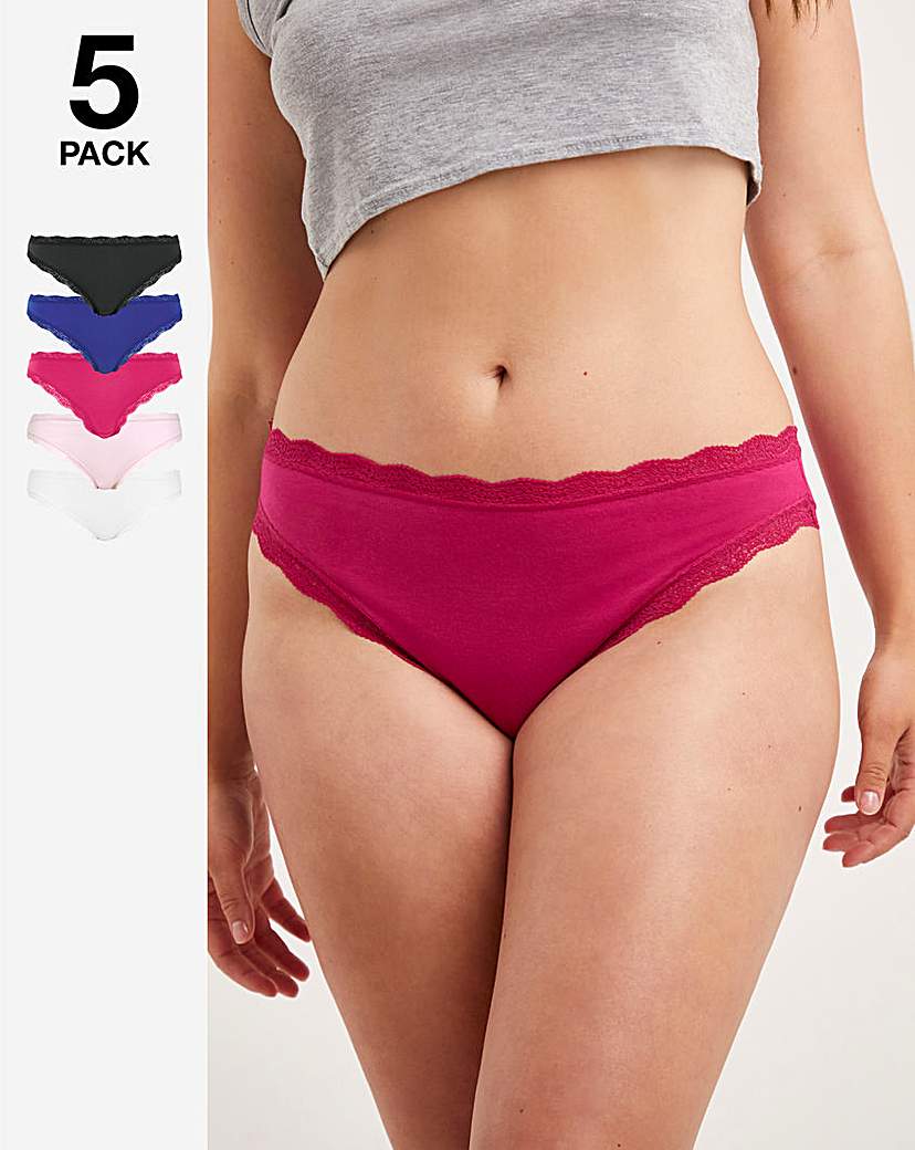 Pretty Secrets 5 Pk Super High Leg Brief - Multi