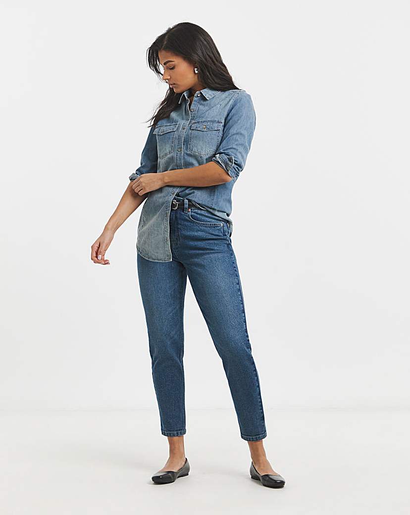 SBE Mid Blue Authentic Loose Mom Jeans