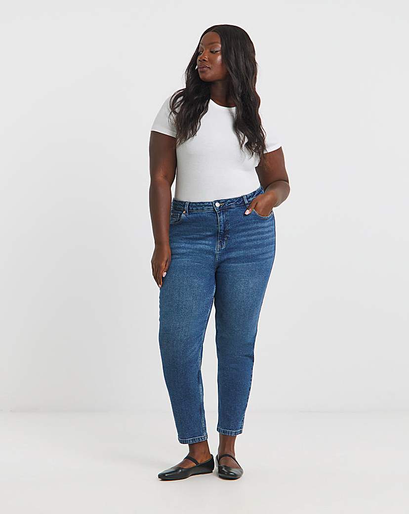 SBE Mid Blue Authentic Loose Mom Jeans