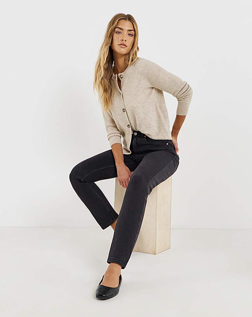 SBE 99 1 Washed Black Loose Mom Jeans