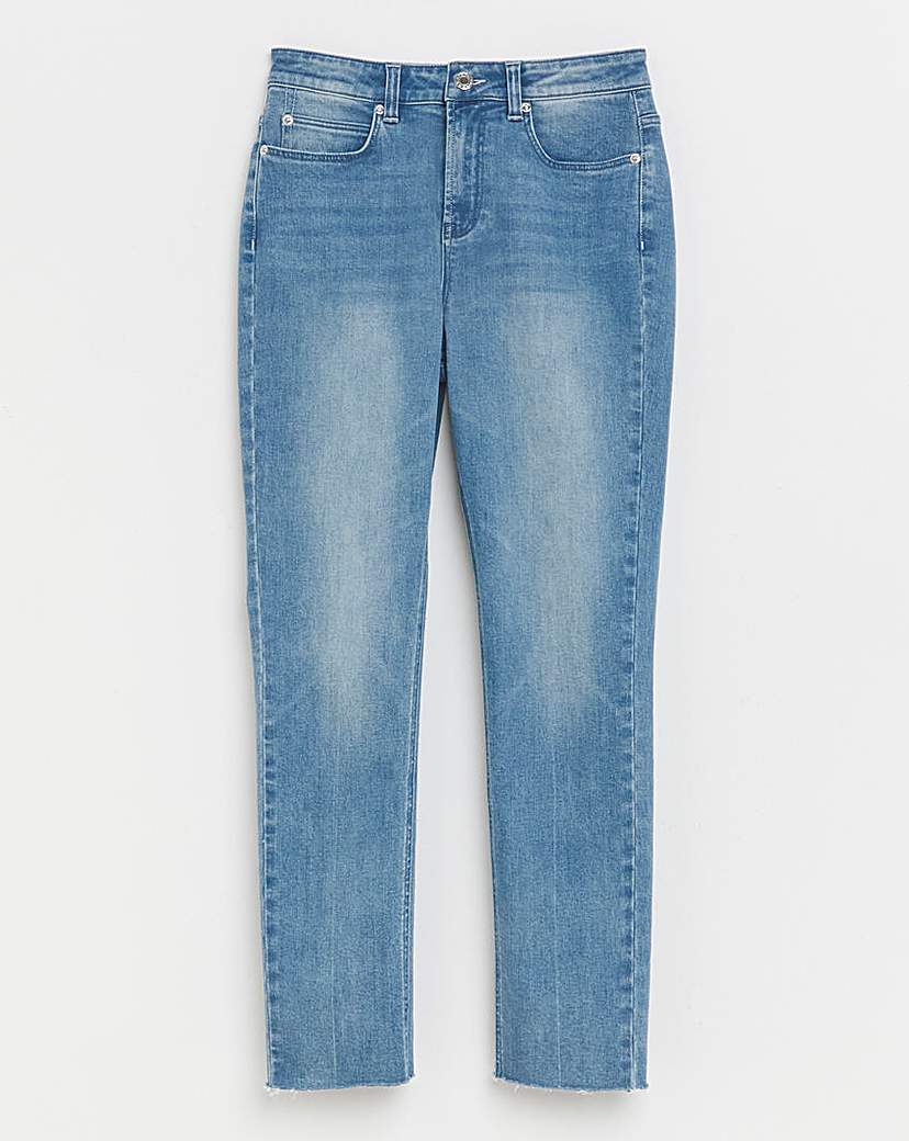 Mid Wash Authentic Ankle Grazer Jeans