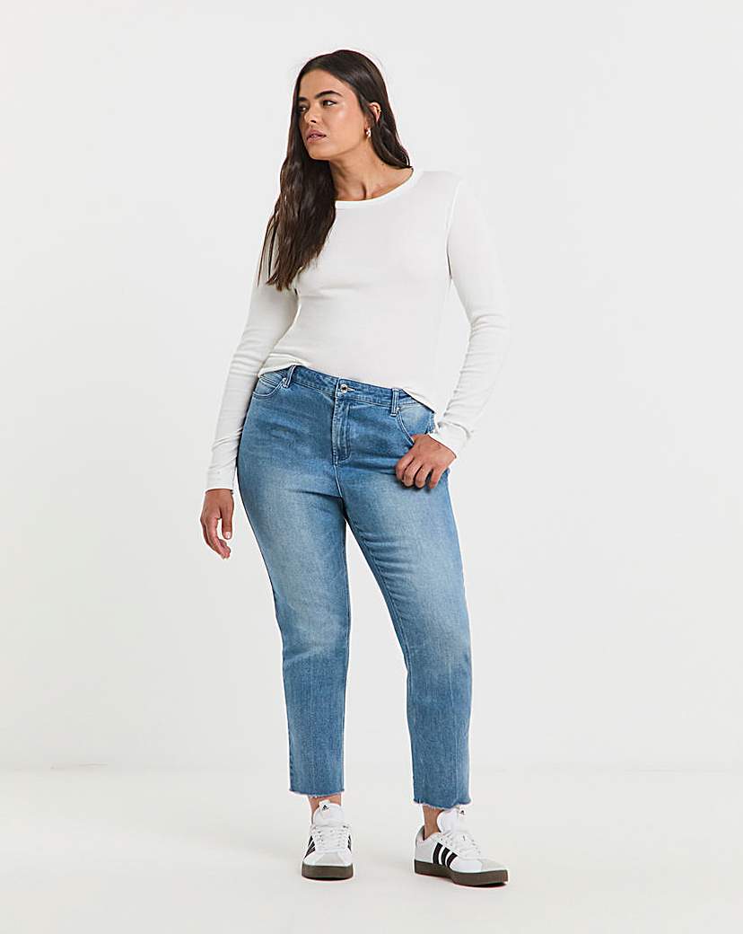 New In - Mid Wash Authentic Ankle Grazer Jeans