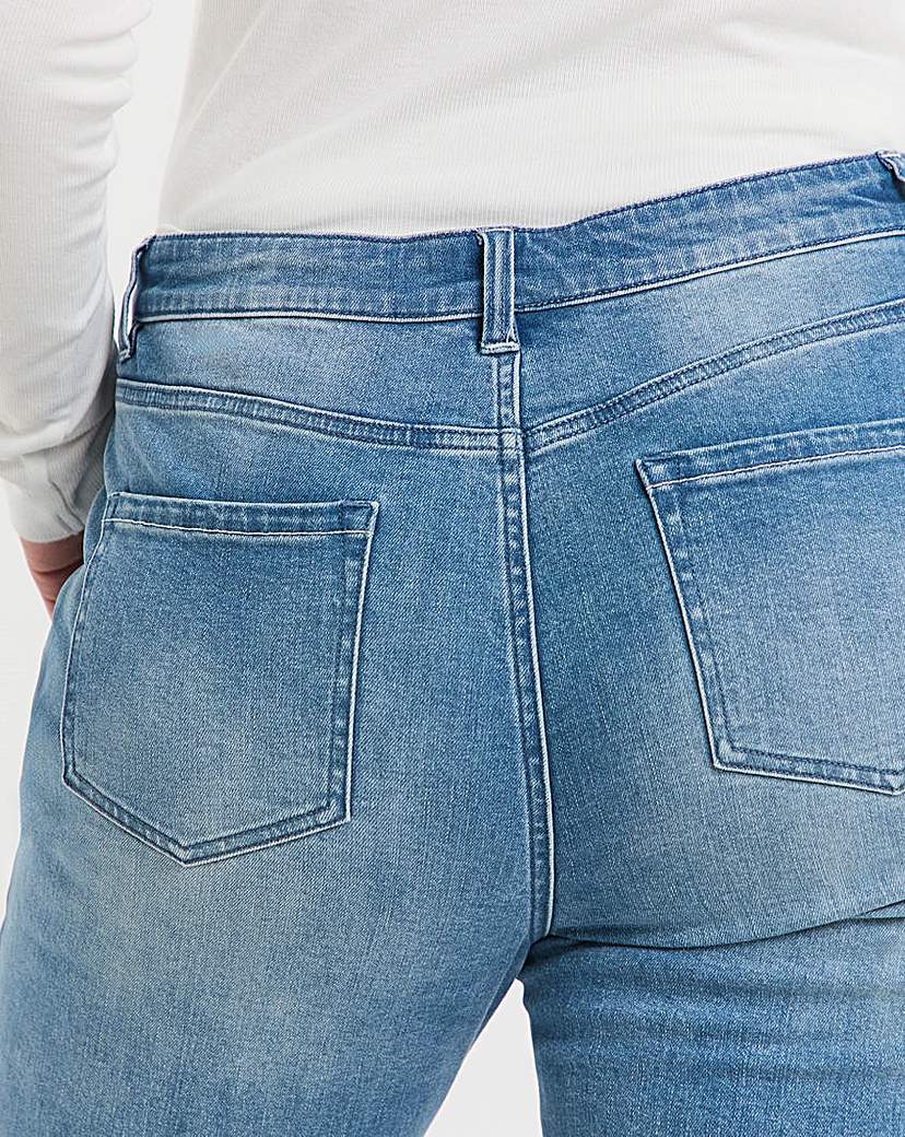 Mid Wash Authentic Ankle Grazer Jeans