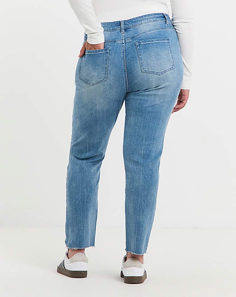 Mid Wash Authentic Ankle Grazer Jeans