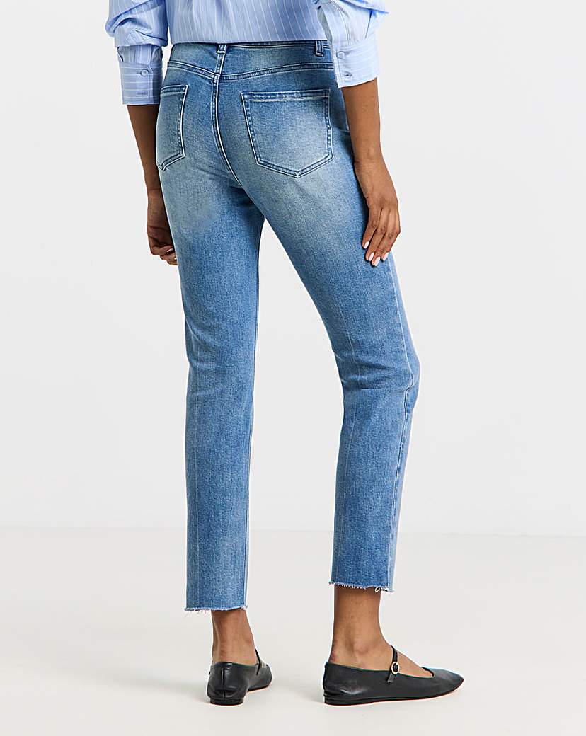 Mid Wash Authentic Ankle Grazer Jeans