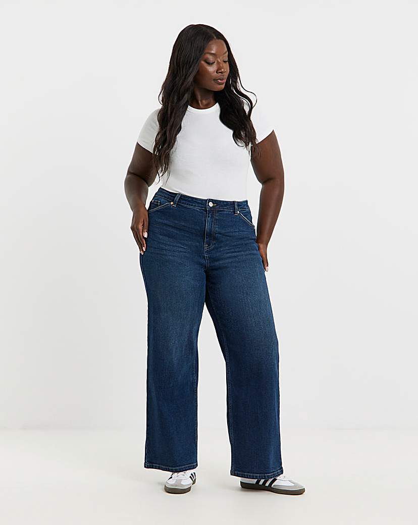 New In - Indigo Slouchy Wide Leg Jeans