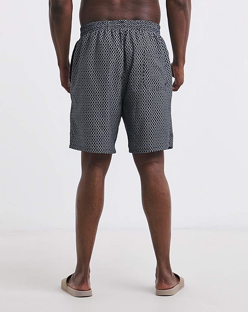 2 Pack Geo Print Swim Shorts Long