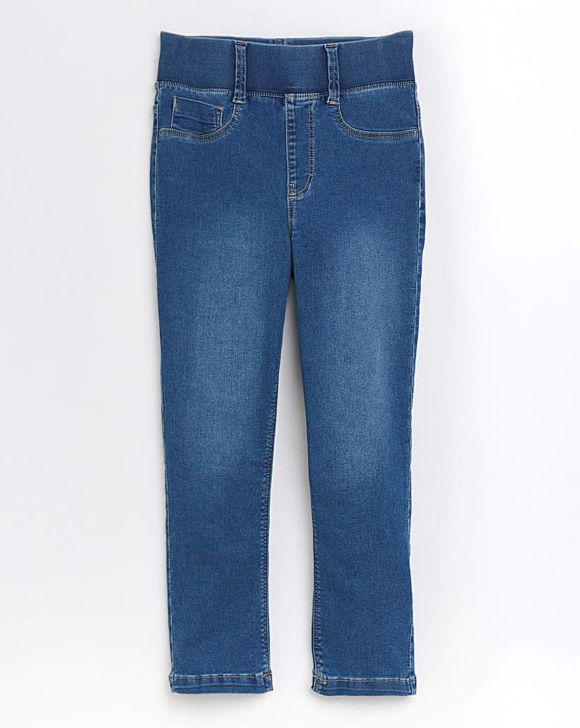Mid Wash Pull On Capri Jegging