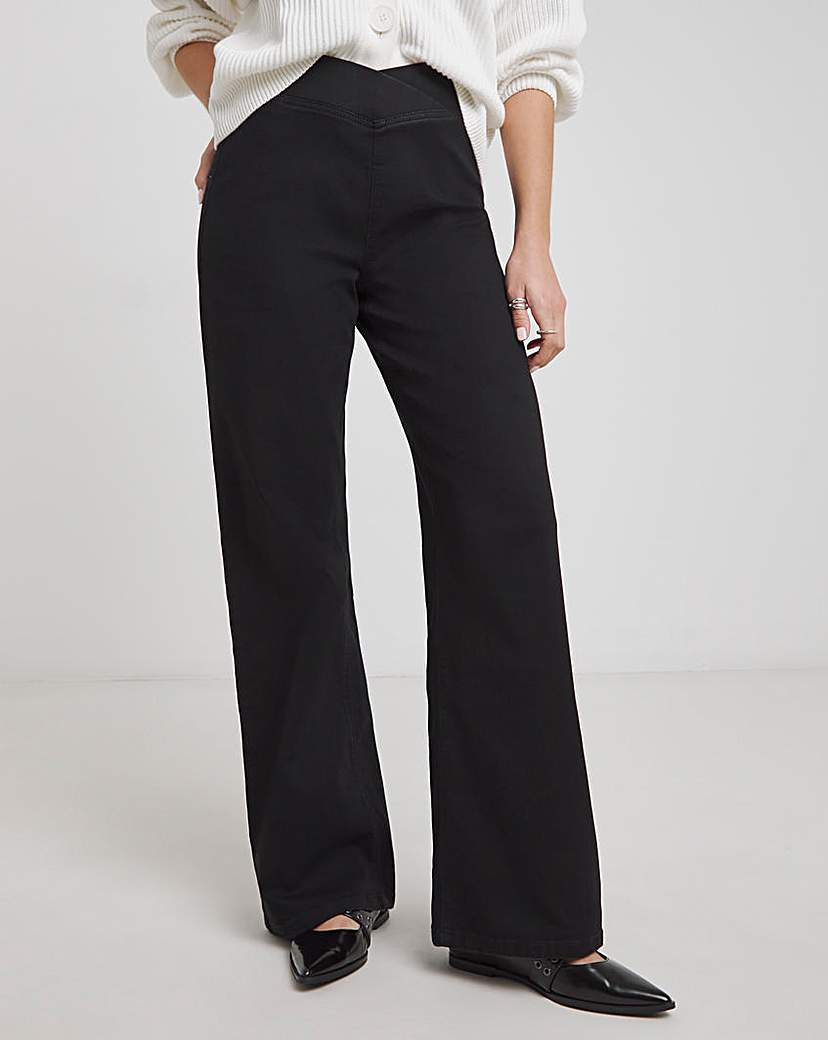 Black Wide Leg Weekender Jeggings