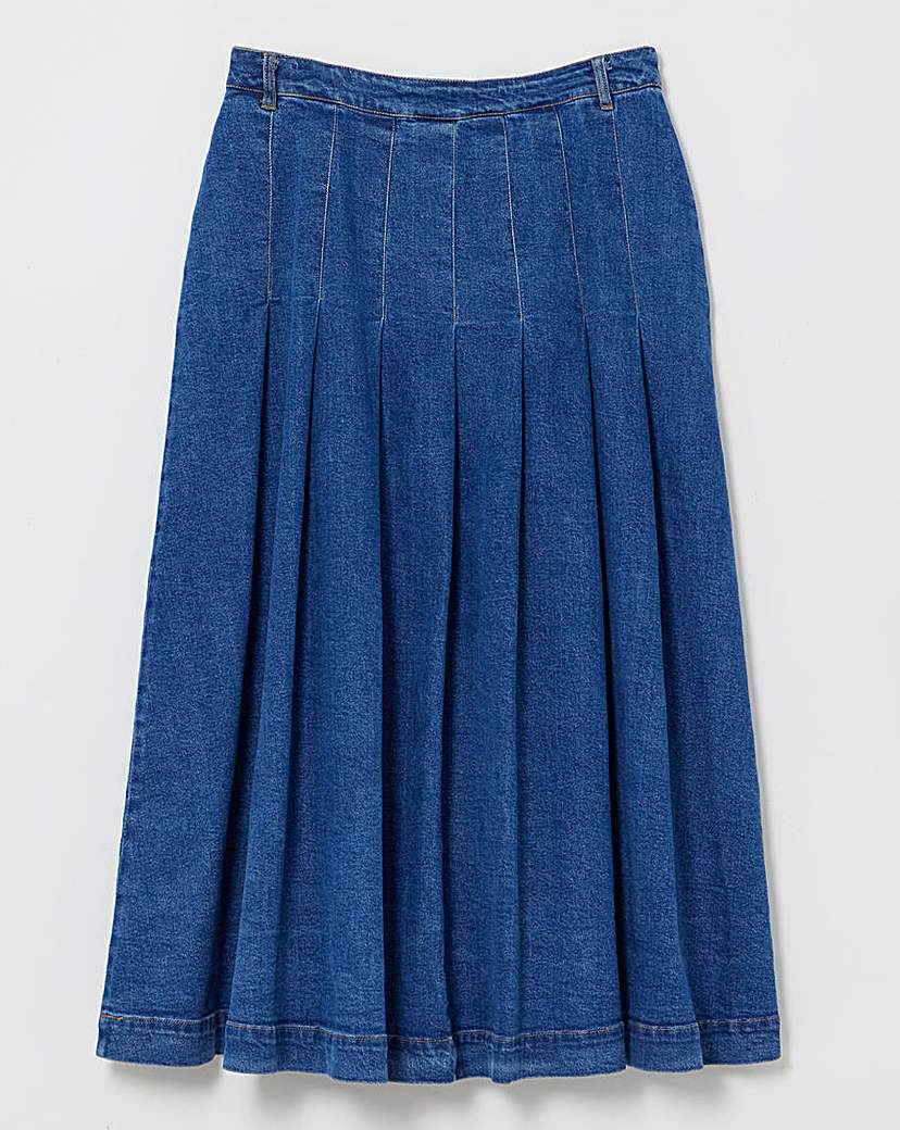 Dark Blue Maxi Denim Kilt