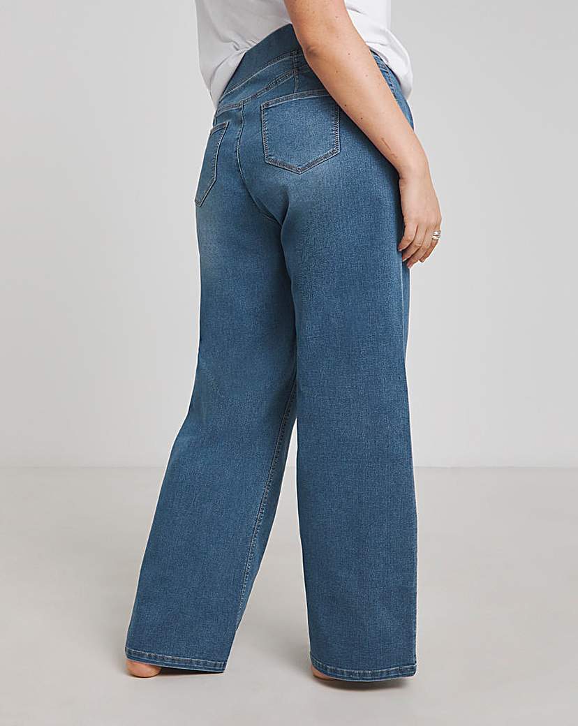 Mid Blue Wide Leg Weekender Jeggings