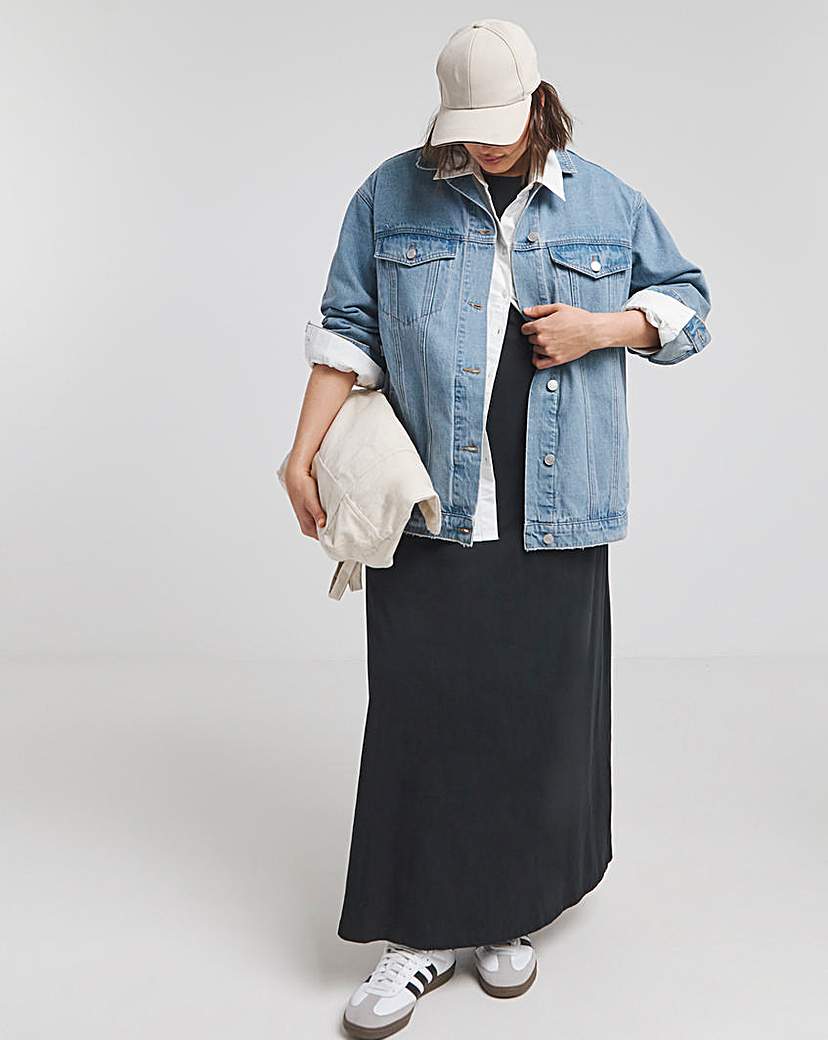 Light Wash Lemon Graphic Denim Jacket