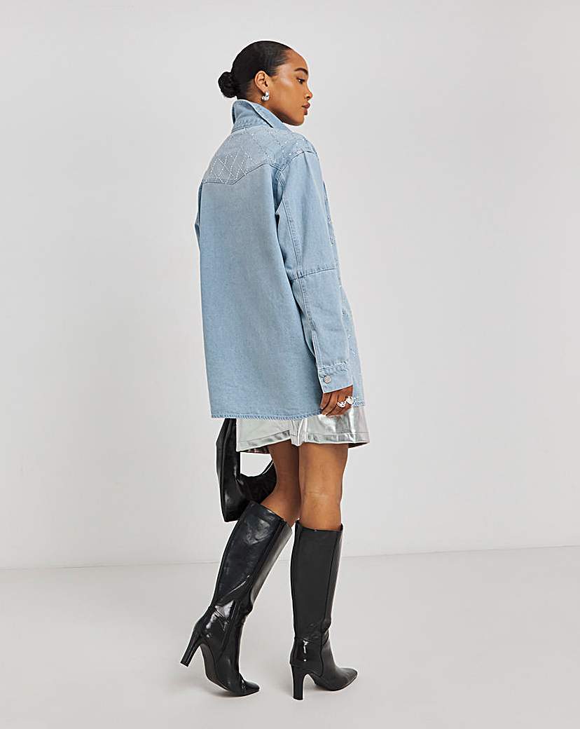 Diamante Shacket Co-Ord